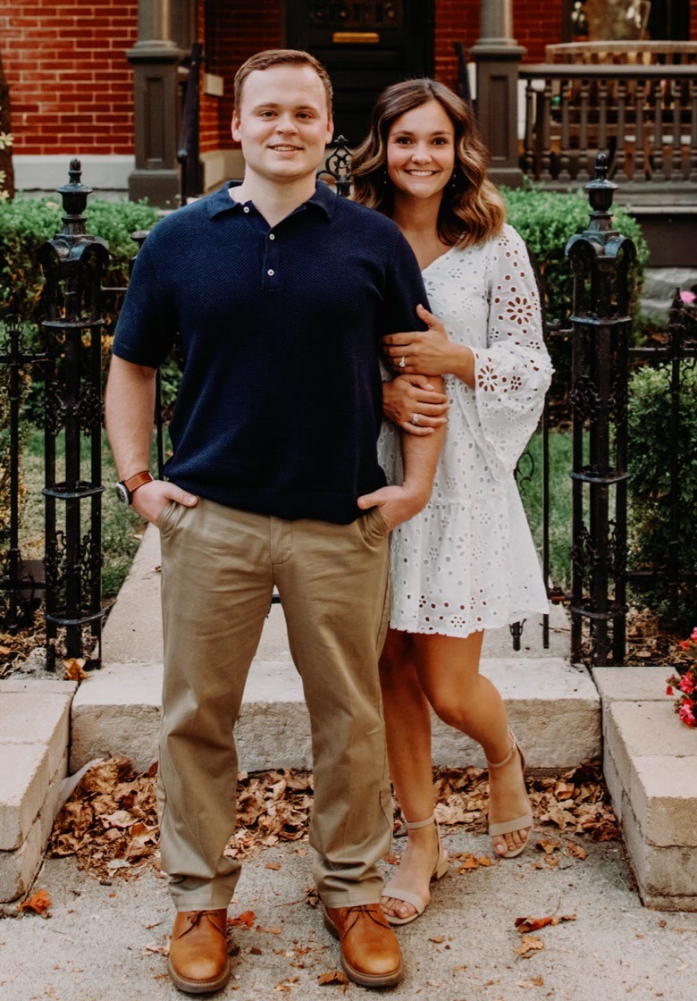 Megan and Roman on their wedding day
